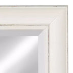 Specchio da parete incorniciato Macon, 40,6 x 91,4 cm, bianco, stile moderno, vetro bisellato, nessun assemblaggio richiesto
