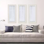 Specchio da parete incorniciato Macon, 40,6 x 91,4 cm, bianco, stile moderno, vetro bisellato, nessun assemblaggio richiesto