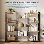 GustoWave Scaffali a 4 livelli, Libreria industriale tripla larga, Libreria in acciaio 157 x 137 x 25 cm, Scaffali per esposizione e archiviazione