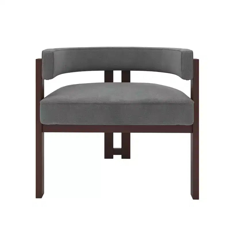 Tavolo da Bar Quadrato Minimalista 31,5'', Piano in MDF effetto Legno Scuro con Robusto Piedistallo e Poggiapiedi in Metallo, Tavolino da Pub Compatto per 2-4 Persone