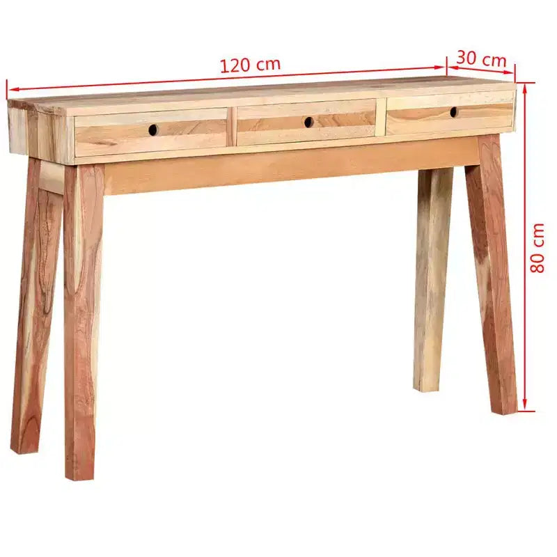 vidaXL Tavolino consolle in legno massello di recupero