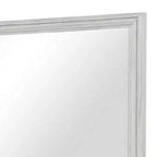 Specchiera da comò, vetro smussato, cornice in legno massiccio bianco rustico 38x44