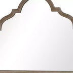 Specchio da Comò, Vetro Smussato, Legno Massello Rovere Rustico Marrone, 41x50