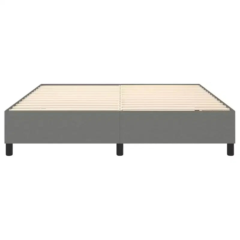 Struttura letto in tessuto grigio scuro (100% poliestere), compensato, legno ingegnerizzato