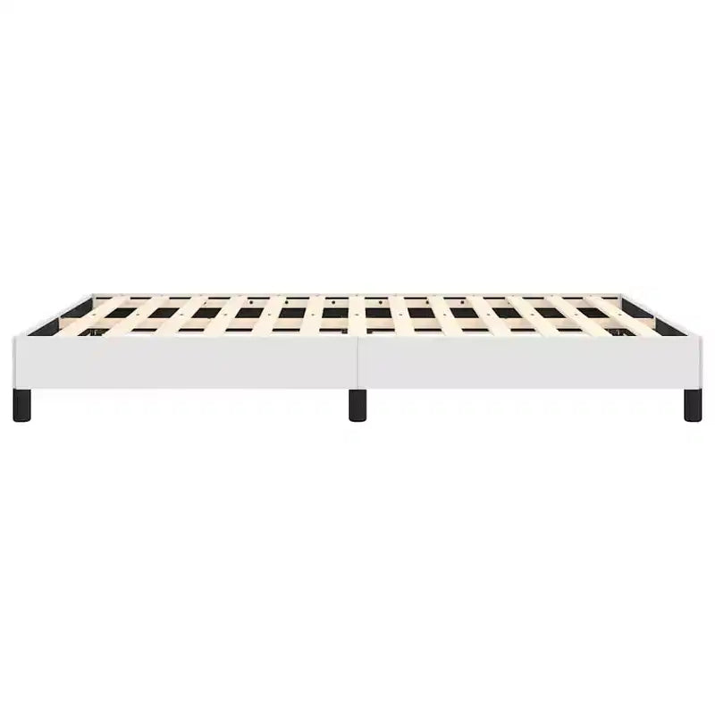 Base letto in similpelle bianca, compensato, legno composito Una piazza e mezza