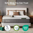 Materasso a molle e memory foam ibrido Novilla, altezza 30 cm, piazza singola, in scatola