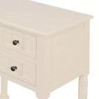 Consolle piccola retrò con cassetti e ripiano inferiore, tavolo da ingresso in legno stile rustico con portaoggetti, tavolino sottile in legno per ingresso