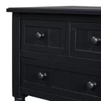 Consolle piccola retrò con cassetti e ripiano inferiore, tavolo da ingresso in legno stile rustico con portaoggetti, tavolino sottile in legno per ingresso