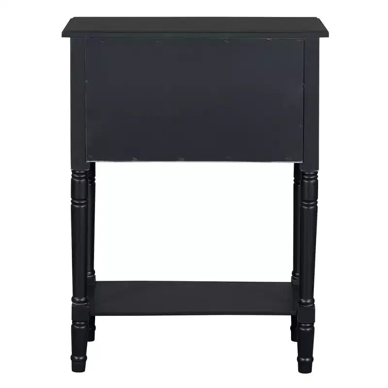 Consolle piccola retrò con cassetti e ripiano inferiore, tavolo da ingresso in legno stile rustico con portaoggetti, tavolino sottile in legno per ingresso