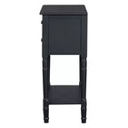 Consolle piccola retrò con cassetti e ripiano inferiore, tavolo da ingresso in legno stile rustico con portaoggetti, tavolino sottile in legno per ingresso