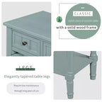 Consolle piccola retrò con cassetti e ripiano inferiore, tavolo da ingresso in legno stile rustico con portaoggetti, tavolino sottile in legno per ingresso