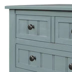 Consolle piccola retrò con cassetti e ripiano inferiore, tavolo da ingresso in legno stile rustico con portaoggetti, tavolino sottile in legno per ingresso