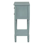 Consolle piccola retrò con cassetti e ripiano inferiore, tavolo da ingresso in legno stile rustico con portaoggetti, tavolino sottile in legno per ingresso