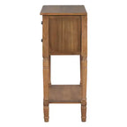 Consolle piccola retrò con cassetti e ripiano inferiore, tavolo da ingresso in legno stile rustico con portaoggetti, tavolino sottile in legno per ingresso