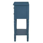 Consolle piccola retrò con cassetti e ripiano inferiore, tavolo da ingresso in legno stile rustico con portaoggetti, tavolino sottile in legno per ingresso