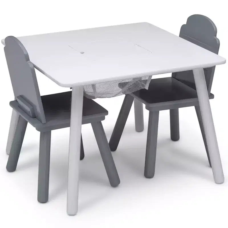 Set Tavolo e 2 Sedie con Contenitore