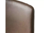 Sgabello da bar Cedric altezza bancone marrone vintage, imbottito, struttura in acciaio, stile moderno, set da 2