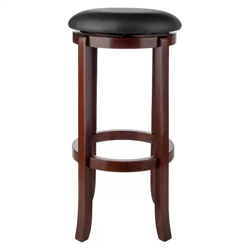 Sgabelli da bar Walcott girevoli da 30" - Noce, Altezza fissa, Seduta rotonda, Struttura in legno