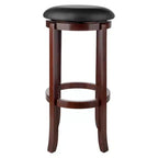 Sgabelli da bar Walcott girevoli da 30" - Noce, Altezza fissa, Seduta rotonda, Struttura in legno
