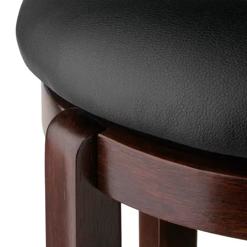 Sgabelli da bar Walcott girevoli da 30" - Noce, Altezza fissa, Seduta rotonda, Struttura in legno