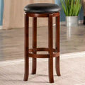 Sgabelli da bar Walcott girevoli da 30" - Noce, Altezza fissa, Seduta rotonda, Struttura in legno