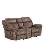 Divano Zubaida Acme Furniture Velluto Bicolore Cioccolato
