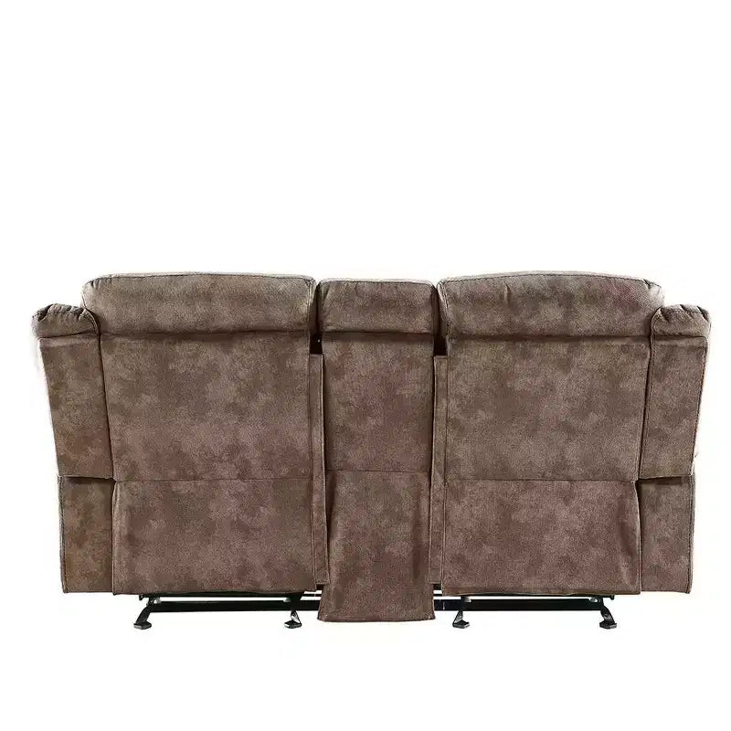 Divano Zubaida Acme Furniture Velluto Bicolore Cioccolato