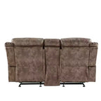 Divano Zubaida Acme Furniture Velluto Bicolore Cioccolato
