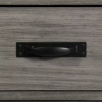 Cassettiera 5 cassetti Montauk grigia, Ampio spazio, Maniglie in metallo, Arredamento camera da letto