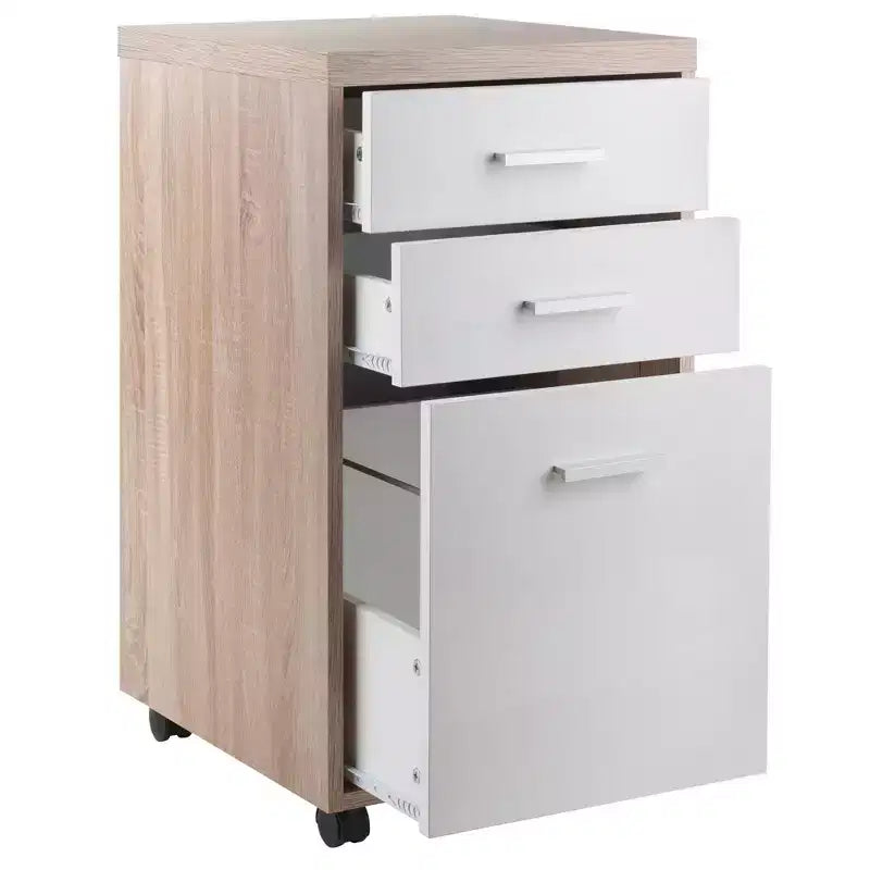 Scrivania modulare Kenner con 2 cassetti – 3 ripiani in legno di recupero