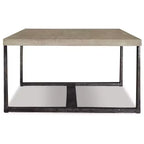 Tavolino da caffè Dalenville Nero Metallizzato/Grigio/Marrone/Beige, Base a Cavalletto, Finitura Anticata