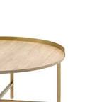 Tavolino Acme Furniture Mithea piano in rovere/finitura oro