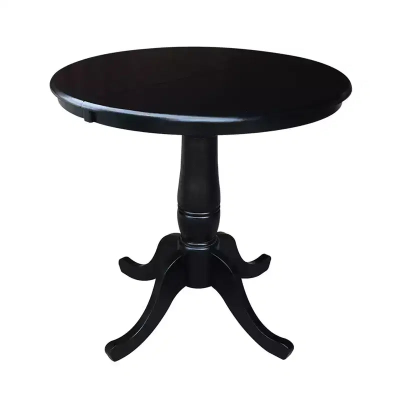 36 Round Top Pedestal Dining Table with 12 Drop Leaf - International Concepts
