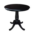 36 Round Top Pedestal Dining Table with 12 Drop Leaf - International Concepts
