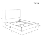 Letto Harper Box Seam di Skyline Furniture