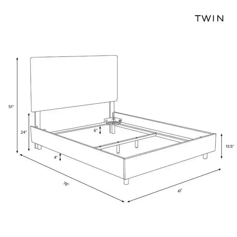 Letto Harper Box Seam di Skyline Furniture