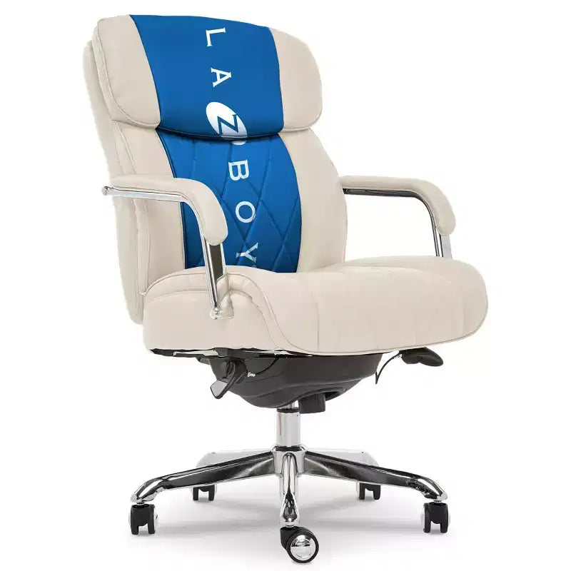 Sedia da ufficio in pelle trapuntata Sutherland con braccioli imbottiti